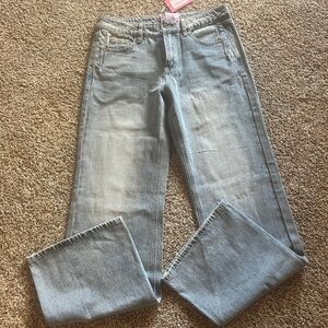 Light Blue Women's Straight-Leg Jeans